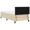 vidaXL Boxspringbett mit Matratze Creme 100 x 200 cm Stoff