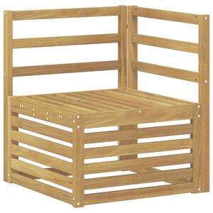vidaXL Outdoor Ecksofa Massivholz Akazie Wei&szlig; 63 x 63 x 73 cm