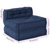 vidaXL Modulares Sofa 4 pcs Indigo Stoff