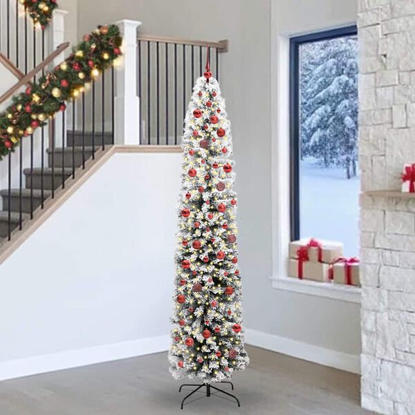 vidaXL K&uuml;nstlicher Weihnachtsbaum mit 300 LEDs mit St&auml;nder Gr&uuml;n 240 cm