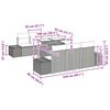 vidaXL Sofa Set mit Kissen 7 pcs Grau Poly-Rattan