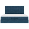vidaXL Ottoman-Bett mit Matratzen Dunkelblau 200x200 cm Samt