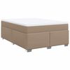 vidaXL Boxspringbett Matratze Cappuccino-Braun 140x190cm Kunstleder