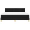vidaXL Boxspringbett mit Matratze Schwarz 180 x 200 cm Stoff