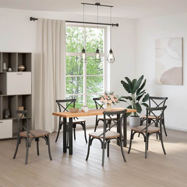 vidaXL Konsolentischbeine Schwarz 2 Stk. 28x(72-73) cm Stahl