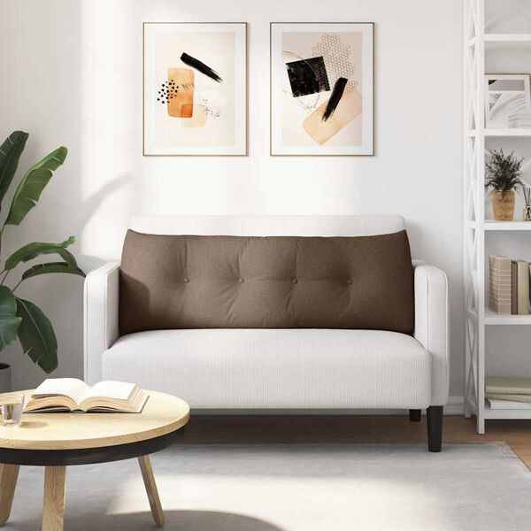 vidaXL R&uuml;cken Kissen Braun 140 x 24 x 50 cm Stoff