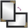 vidaXL Badezimmer Spiegel Schwarz und Silber 70 x 50 x 2,5 cm