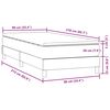 vidaXL Boxspringbett mit Matratze Dunkelblau 90x210 cm Samt