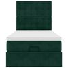 vidaXL Ottoman-Bett mit Matratzen Dunkelgr&uuml;n 90x200 cm Samt