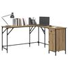 vidaXL Schreibtisch Artisan-Eiche 141 x 141 x 75 cm Holzwerkstoff