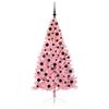 vidaXL Künstlicher vorbeleuchteter Weihnachtsbaum Rosa 180 cm PVC