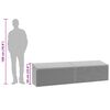 vidaXL Garten-Auflagenbox Grau 220x50x58 cm Poly Rattan