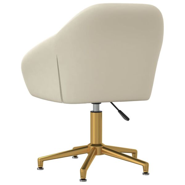 vidaXL Esszimmerstuhl Drehbar Creme Samt