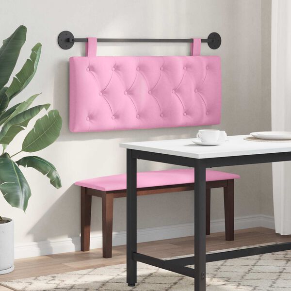 vidaXL H&auml;ngevorderseite Wandmontiert Rosa 110 x 55 x 7 cm Stoff
