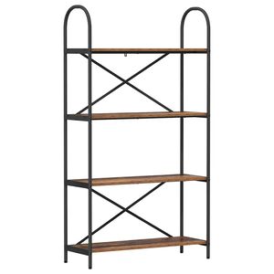 vidaXL B&uuml;cherregal 4 Ebenen 80 x 30 x 146 cm Holzwerkstoff Altholz