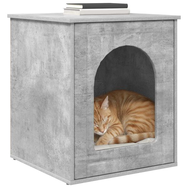 vidaXL Katzenhaus Beton 53 x 52 x 62 cm Holzwerkstoff