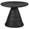 vidaXL Beistelltisch Schwarz &Oslash;50x40 cm Massivholz Mango