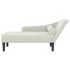 vidaXL Chaiselongue mit Kissen Creme Samt