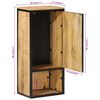 vidaXL Badschrank 40x27x90 cm Massivholz Mango und Eisen