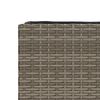 vidaXL Pflanzk&uuml;bel 2 Stk. Grau 36x30x32 cm Poly Rattan