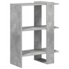 vidaXL B&uuml;cherregal 2 Ebenen 52 x 25 x 71,5 cm Holzwerkstoff Betongrau