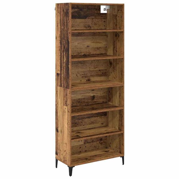 vidaXL Highboard Altholz 69,5 x 34 x 180 cm Holzwerkstoff