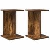 vidaXL Pflanzenst&auml;nder 2 pcs Ger&auml;ucherte Eiche 25 x 25,5 x 40,5 cm