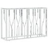vidaXL Konsolentisch Silbern 110x30x70 cm Edelstahl und Glas