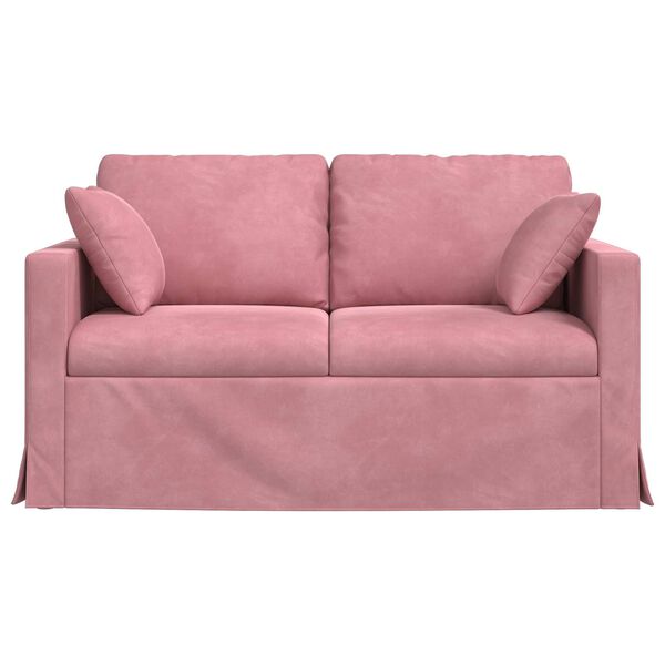 vidaXL Sofa Rosa Gesamtabmessungen: 138 x 78 x 80 cm (B x T x H) Samt