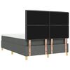 vidaXL Boxspringbett mit Matratze Dunkelgrau 140 x 190 cm Stoff