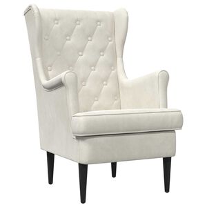 vidaXL Sessel Creme Samt