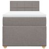 vidaXL Boxspringbett mit Matratze Taupe 90x200 cm Stoff