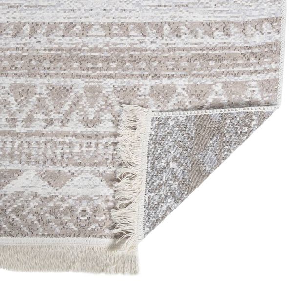 vidaXL Teppich Beige 80x300 cm Baumwolle