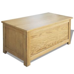 vidaXL Aufbewahrungstruhe 90x45x45 cm Massivholz Eiche