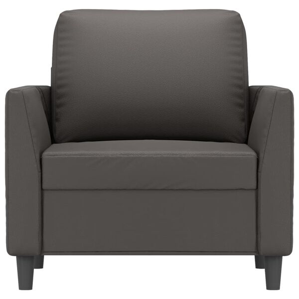 vidaXL Sessel Grau 60 cm Kunstleder