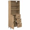 vidaXL Highboard mit Schubladen Artisan-Eiche 69,5 x 34 x 180 cm