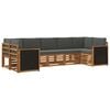 vidaXL Ecksofa Set mit Kissen 6 pcs Natur und Anthrazit