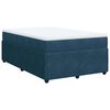 vidaXL Boxspringbett mit Matratze Dunkelblau 120x200 cm Samt