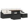 vidaXL Garten-Sofa-Set 6 stk. Schwarz Poly-Rattan