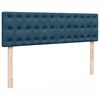 vidaXL Ottoman-Bett mit Matratze Dunkelblau 140x200 cm Samt