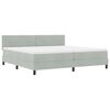 vidaXL Boxspringbett mit Matratze Hellgrau 200 x 200 cm Samt