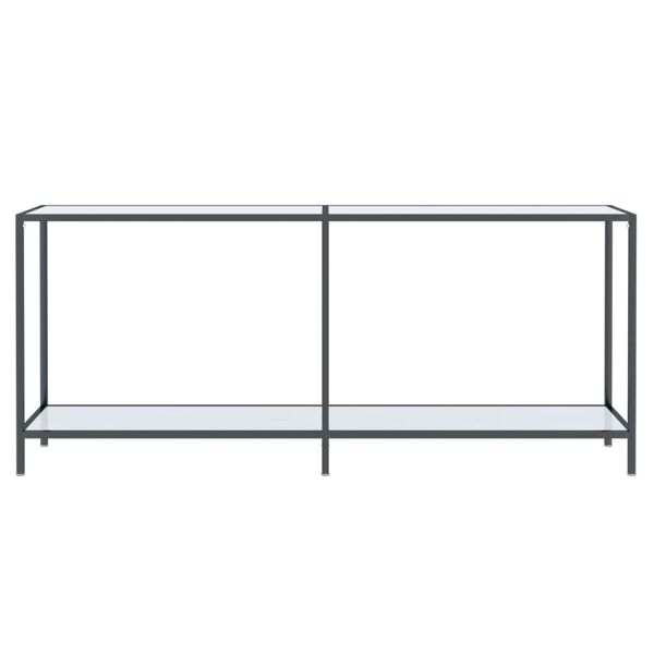 vidaXL Konsolentisch Weiß 180x35x75,5 cm Hartglas