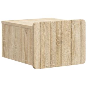 vidaXL Wandmontierter Nachttisch Sonoma-Eiche 33 x 34,5 x 24 cm
