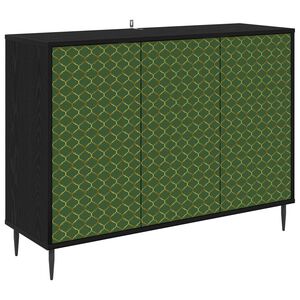 vidaXL Sideboard GELEEN Schwarz Eichen-Optik 102 x 33 x 76 cm
