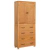vidaXL Aufbewahrungsm&ouml;bel-Set mit Regal 2 Stk. Natur 80 x 35 x 185 cm