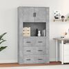 vidaXL Highboard Betongrau Holzwerkstoff
