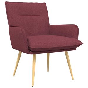 vidaXL Sessel Weinrot Stoff