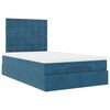 vidaXL Ottoman-Bett mit Matratzen Dunkelblau 120x190 cm Samt