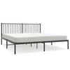vidaXL Bettgestell mit Kopfteil Metall Schwarz 183x213 cm
