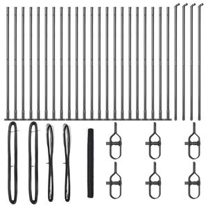 vidaXL Zaunpfosten Grau